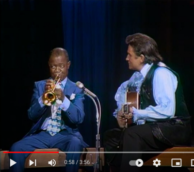 Louis Armstrong & Johnny Cash - Blue Yodel #9 (Standin' On The Corner) (1970)